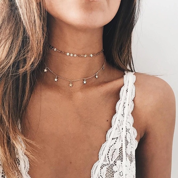 Brandy Melville Jewelry - NEW🔥 Gold Coin Star Layered Choker